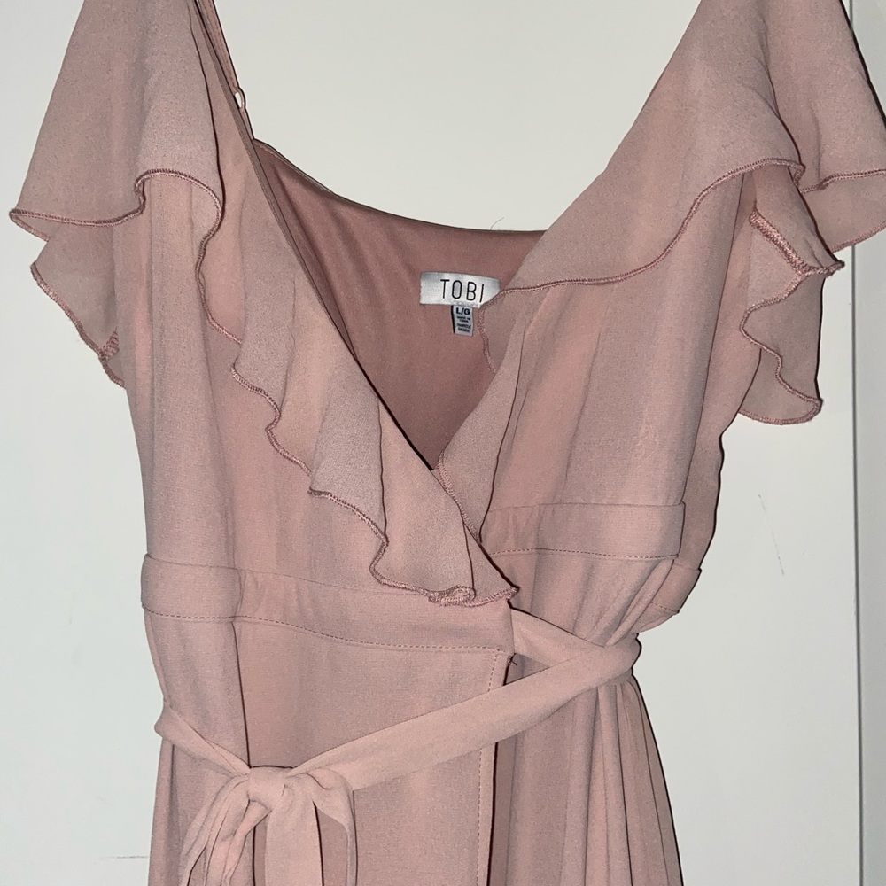 Tobi pink formal wrap dress